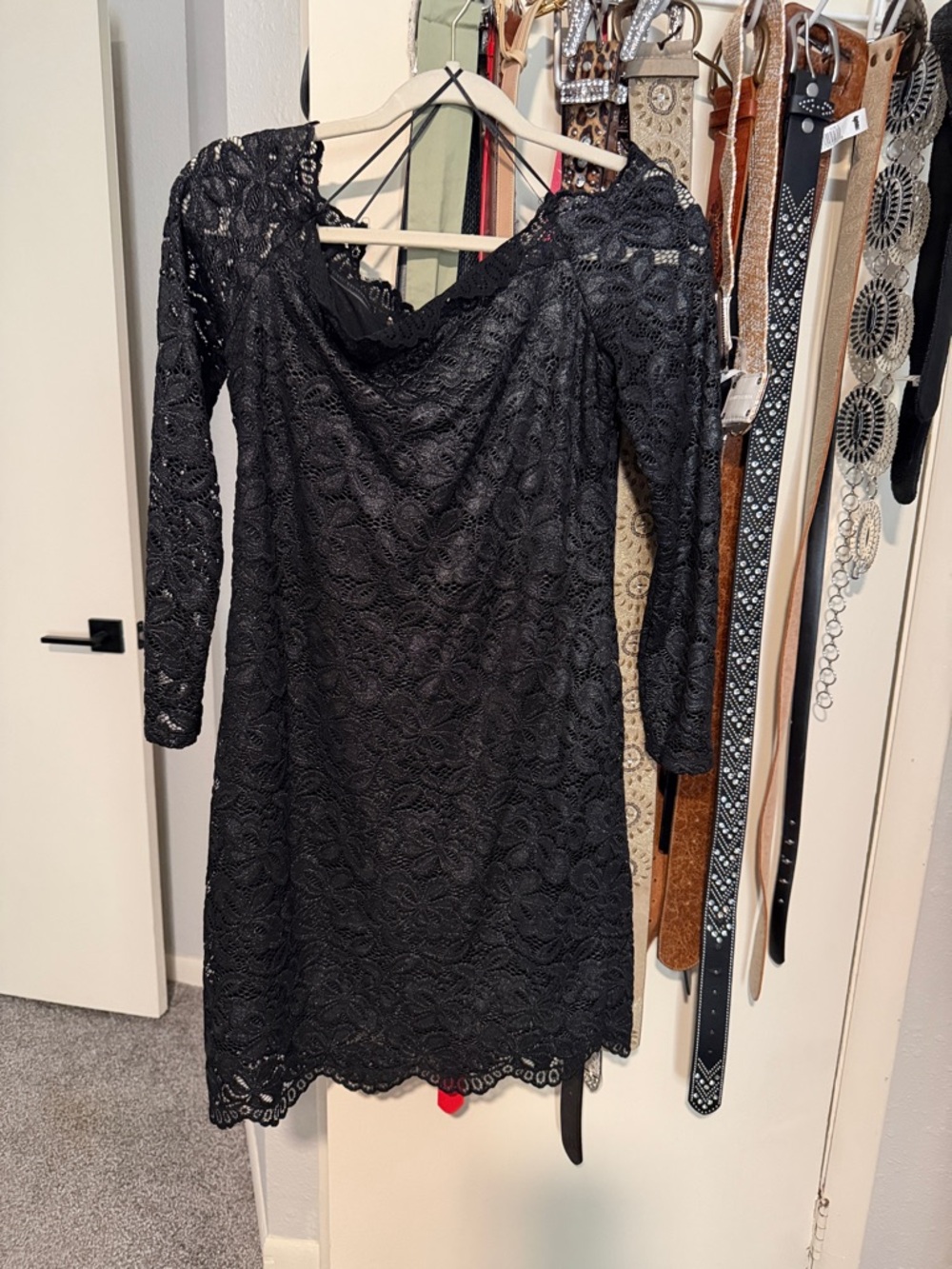 H&M Black Lace Long Sleeve Dress